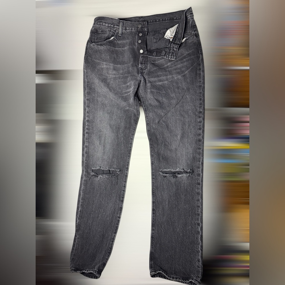 Levi's 501 ® 01 Original Regular Fit Straight Leg Men Jeans Black W36 L34 Button